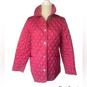 EUC. L.L. Bean Women’s Quilted Jacket. Cranberry Red. Petite Medium